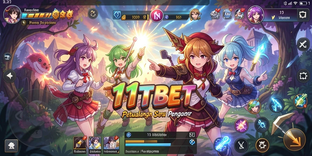Gameplay menarik dalam dunia anime yang penuh warna.