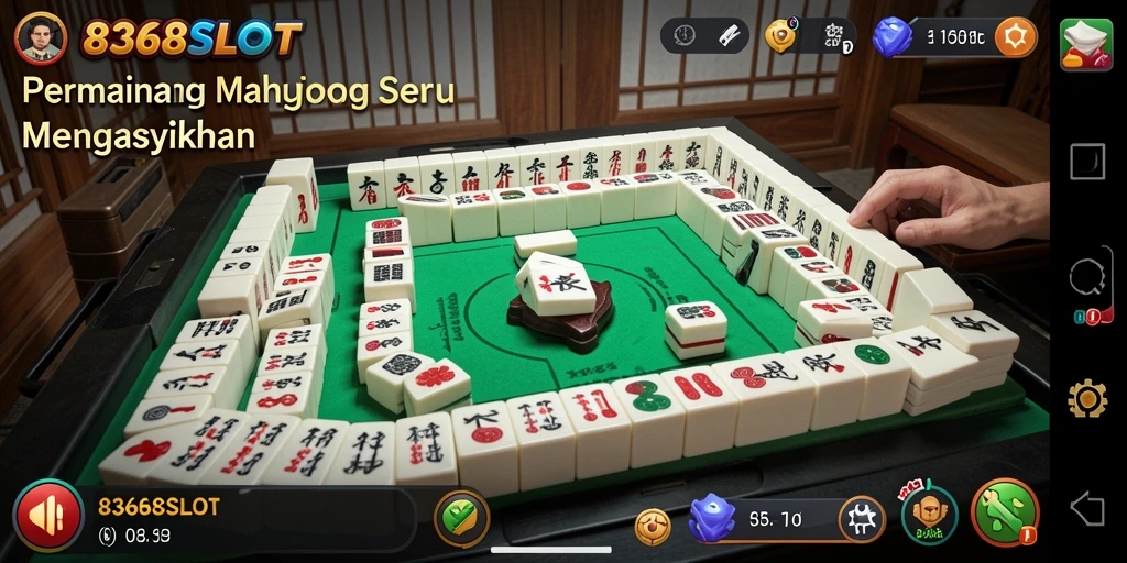Gameplay menarik dari 8368SLOT saat pemain mencocokkan ubin Mahjong.