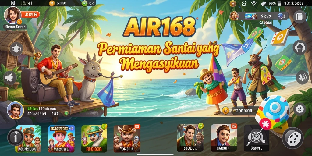 Tampilan utama screenshot AIR168 yang menampilkan gameplay santai dan menantang.