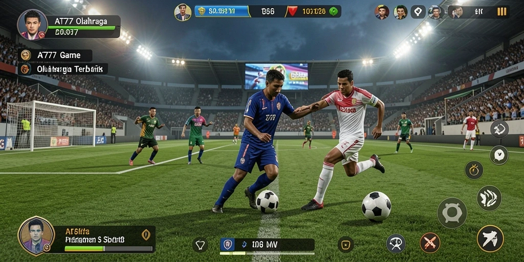Screenshot AT777 menampilkan aksi olahraga yang intens dan mendebarkan.