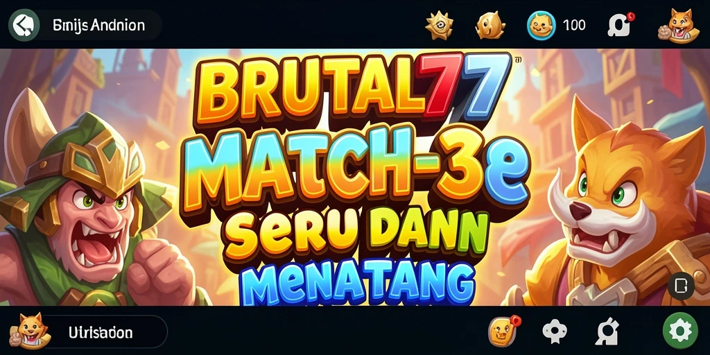 Tampilan gameplay <strong>BRUTAL77</strong> dalam aksi mencocokkan item.