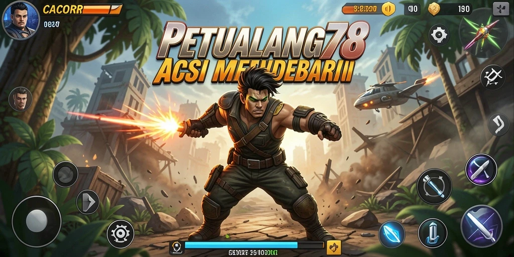 Screenshot menunjukkan pertempuran mendebarkan di CACOR78.