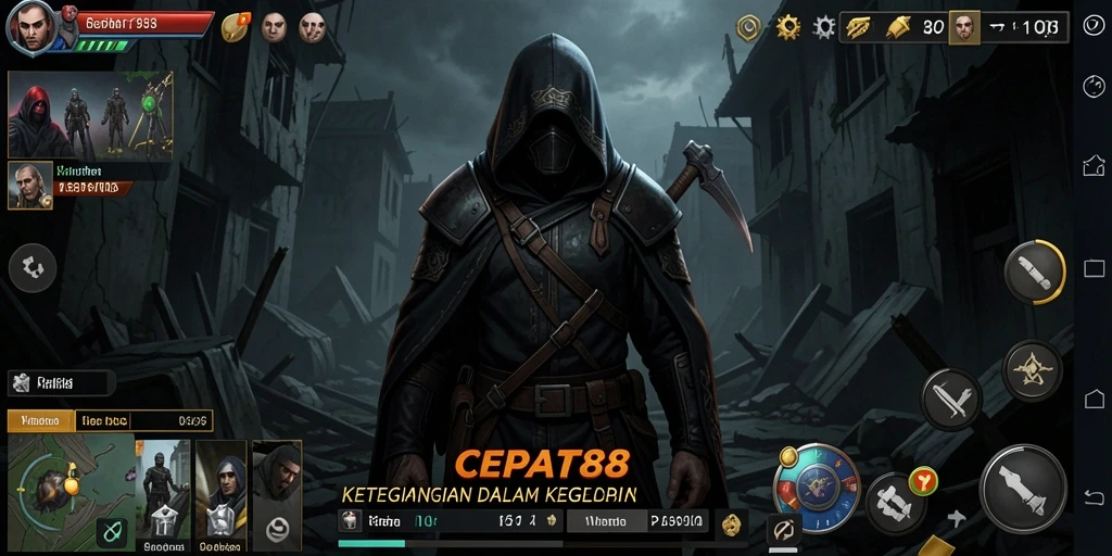 Screenshot utama CEPAT88 menampilkan suasana mencekam dan gameplay yang mendebarkan.