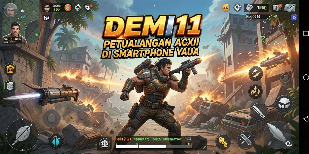 Tampilan menarik dari gameplay aksi di DEMI11 yang penuh tantangan.