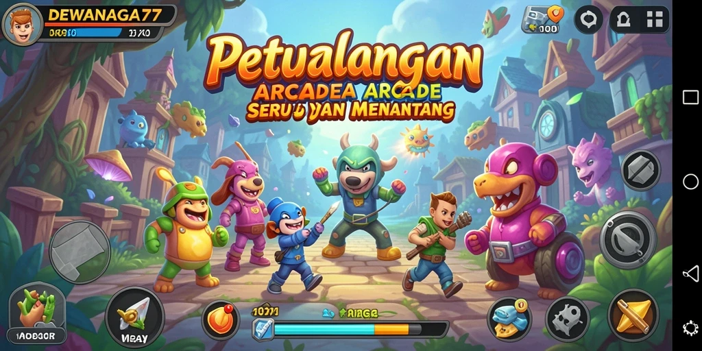 Tampilan gameplay seru dari DEWANAGA77 yang penuh warna dan tantangan.