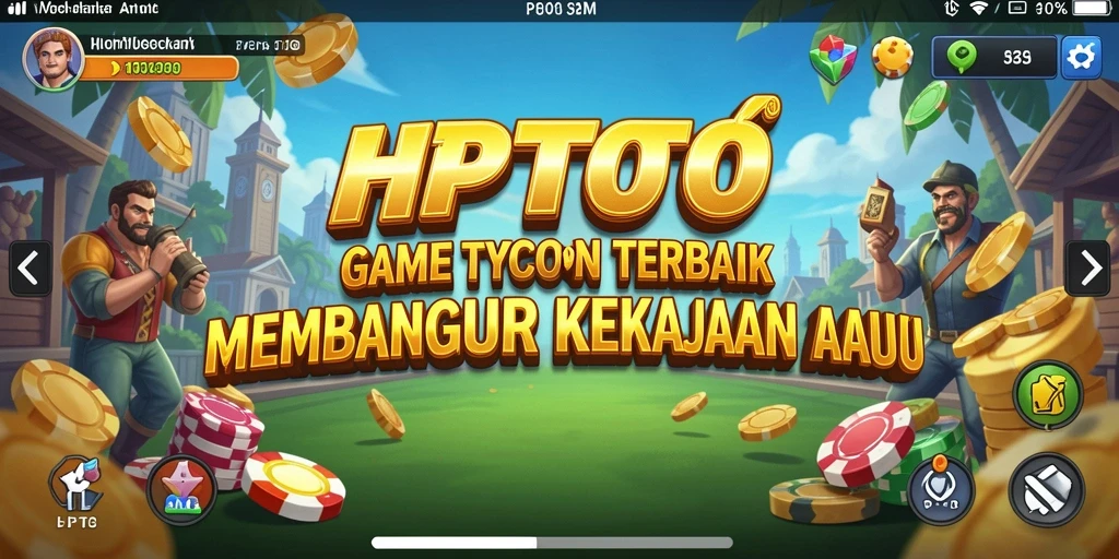 Screenshot utama HPTOTO menampilkan pengalaman seru dalam membangun bisnis Tycoon.
