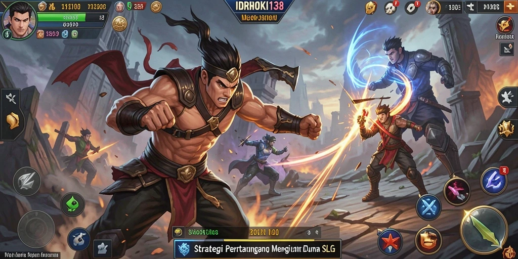 Screenshot gameplay IDRHOKI138 dengan aksi pertempuran yang menegangkan.