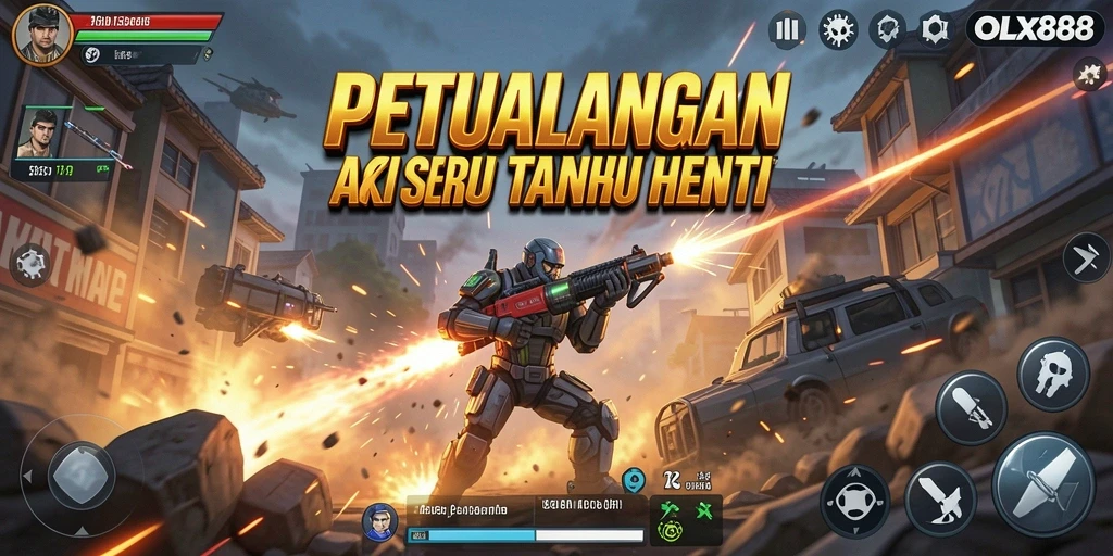Tampilan gameplay seru dari OLX888 dengan aksi mendebarkan.