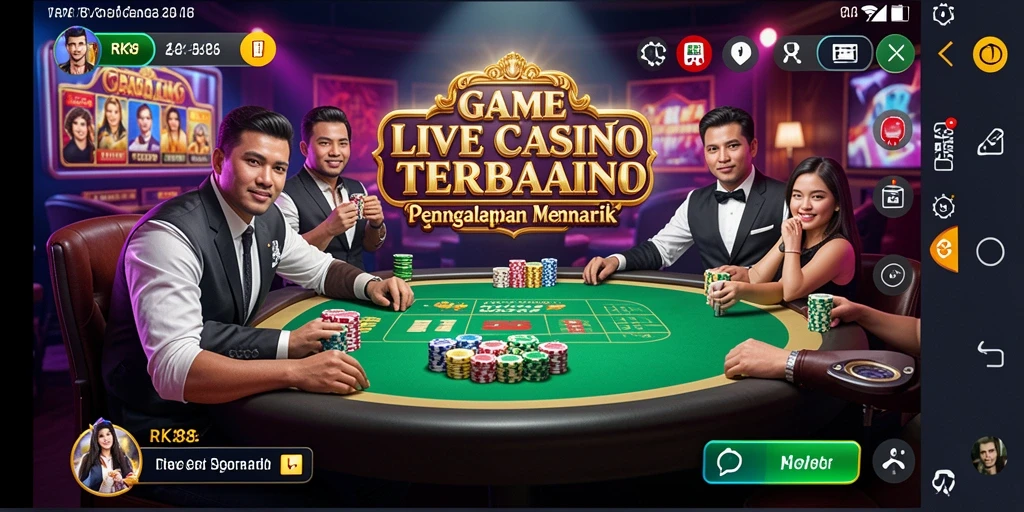 Tampilan gameplay Live Casino yang menarik dan interaktif.