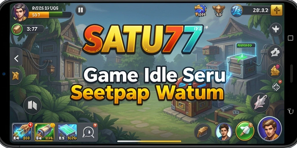 Tangkapan layar SATU77 menunjukkan gameplay Idle mendebarkan.