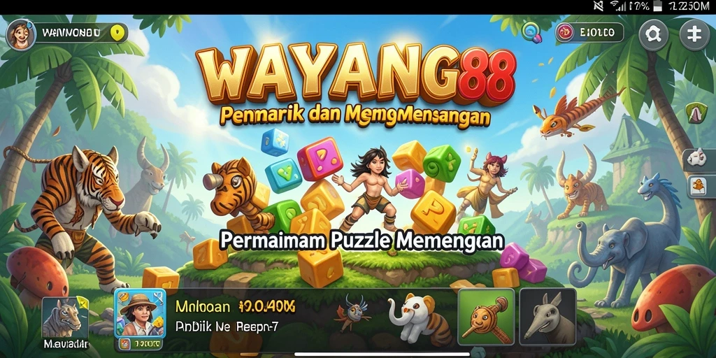 Tampilan gameplay <strong>WAYANG88</strong> dengan puzzle yang memikat.